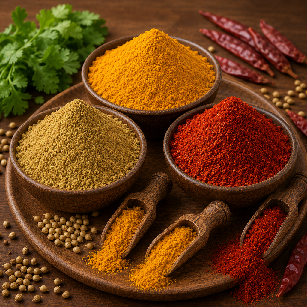 Shyam Sneh Essential Masala Trio Pack | Haldi+Dhaniya+Mirch | 50g x 3