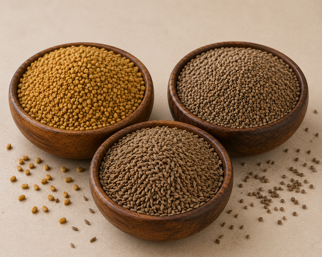 Shyam Sneh Kitchen Tadka Pack | Jeera+Methi+Ajwain | 50g x 3